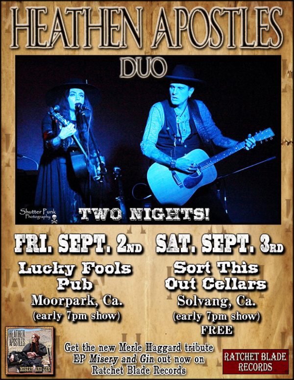 Heathen Apostles Duo shows - Labor Day weekend - Mather Louth ...